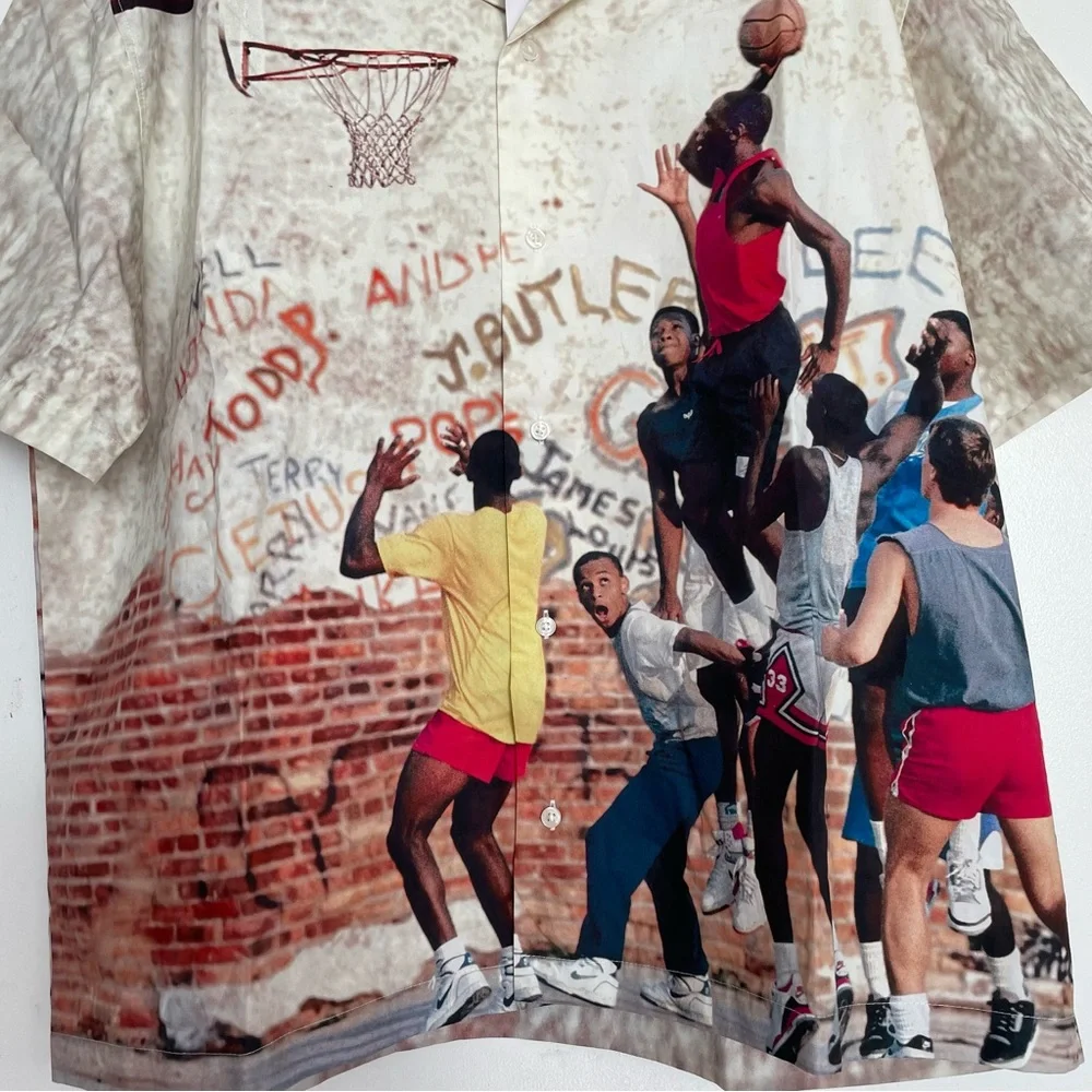 Air Jordan Men’s Camp Shirt Sail Size XXL